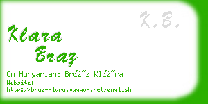 klara braz business card